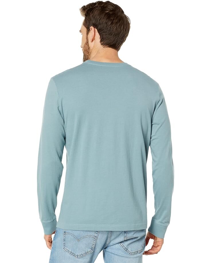 

Футболка Life is Good Dad LIG Grilling Long Sleeve Crusher Tee, цвет Smoky Blue