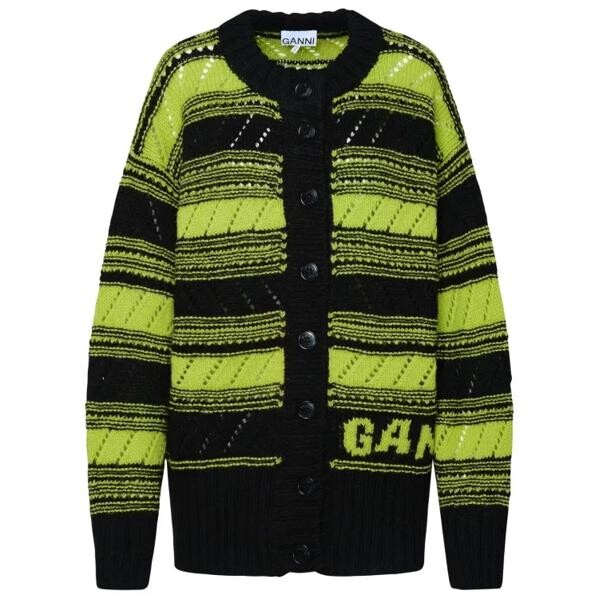 

Кардиган and black wool cardigan Ganni, желтый
