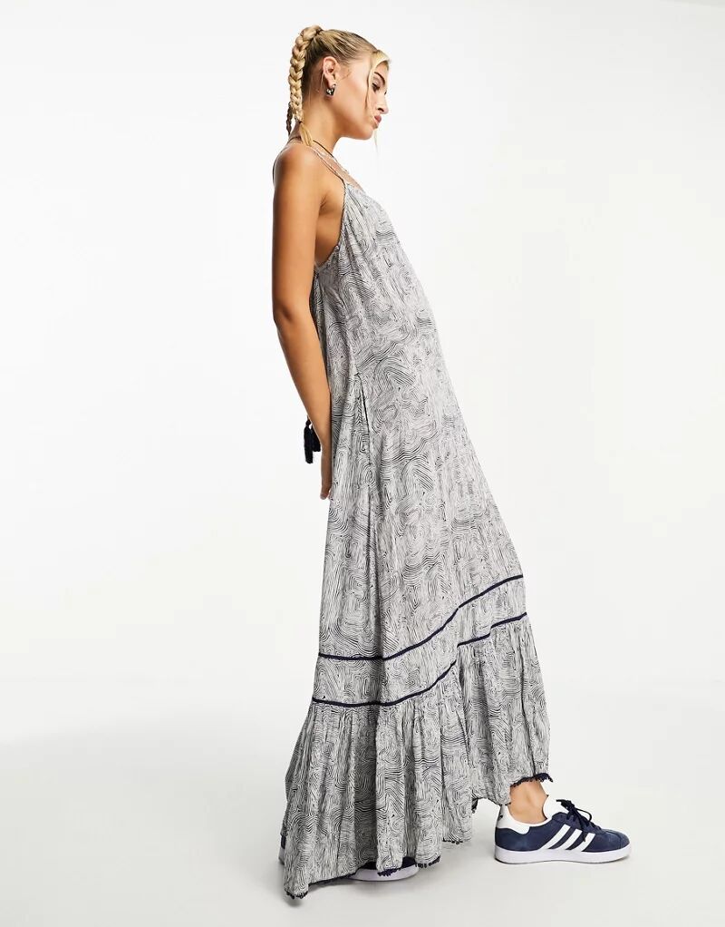 Длинное пляжное платье с бретельками в винтажном стиле Superdry mosse k labyrinth