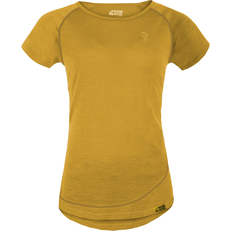 Женская футболка Lady Burnham WoodWool из шерсти Grüezi Bag, желтый