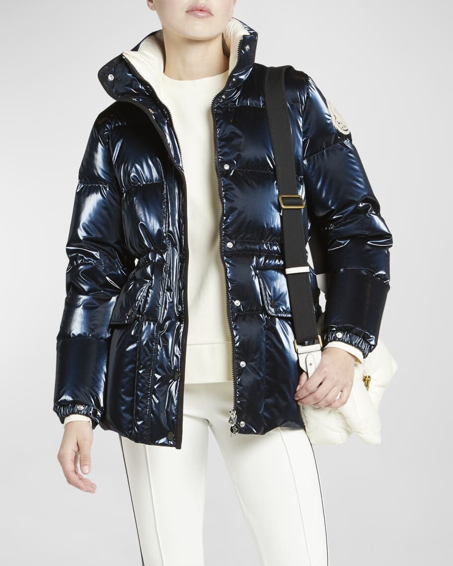 

Пуховик Herault Metallic с нашивкой-логотипом Moncler, Черный