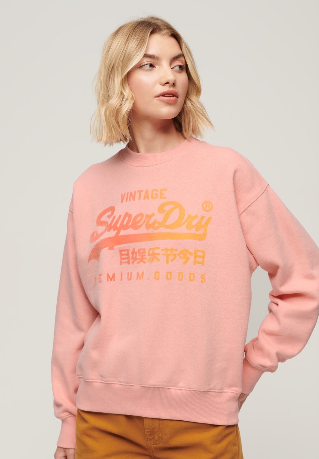 

Толстовка TONAL LOOSE Superdry, розовый