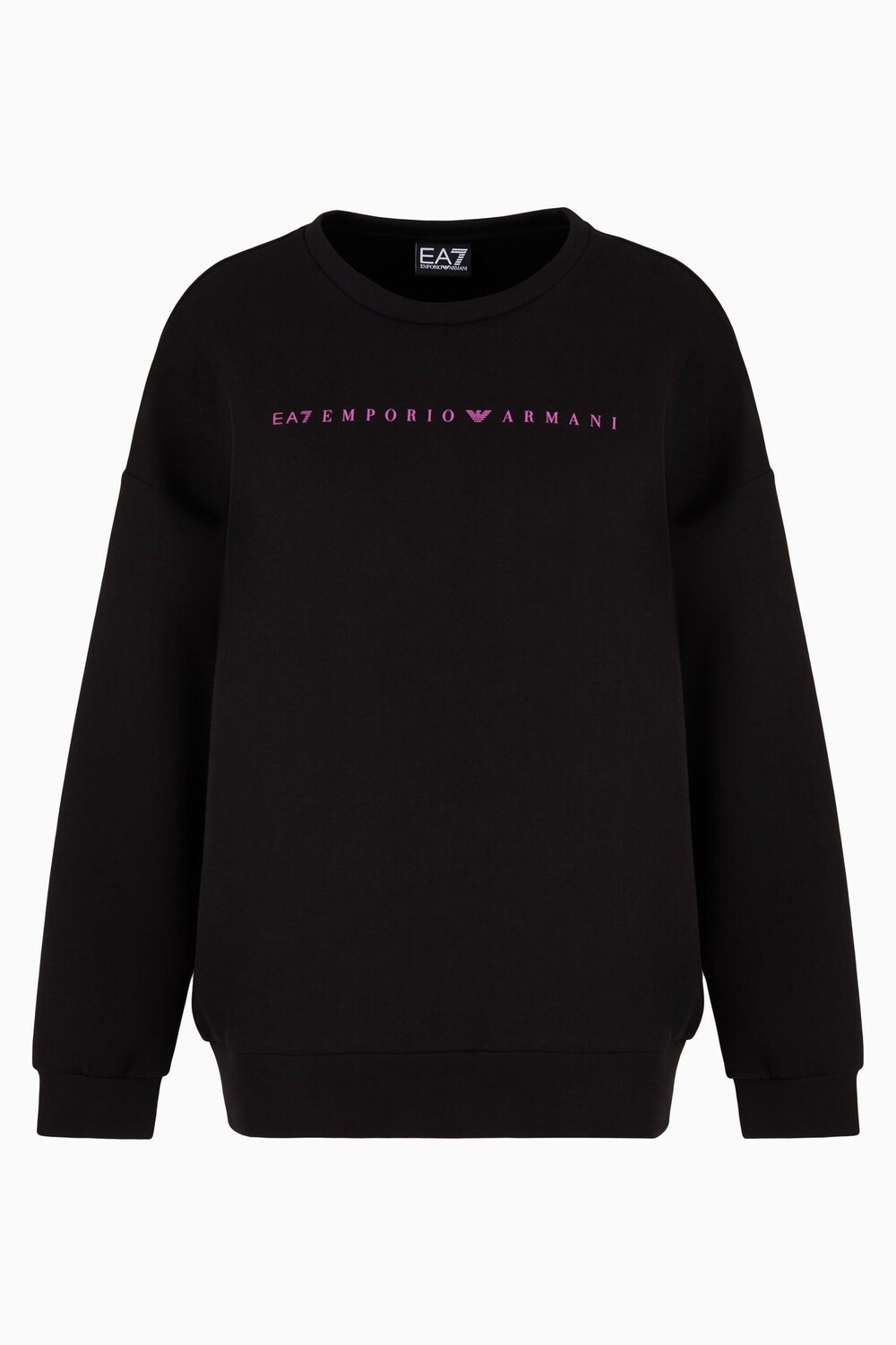 

Толстовка оверсайз с логотипом Emporio Armani Ventus 7 Ea7, черный