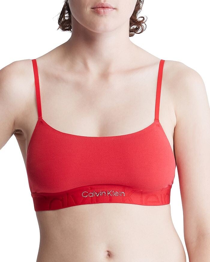 

Хлопковый бюстгальтер без подкладки с тиснением Icon Holiday Calvin Klein