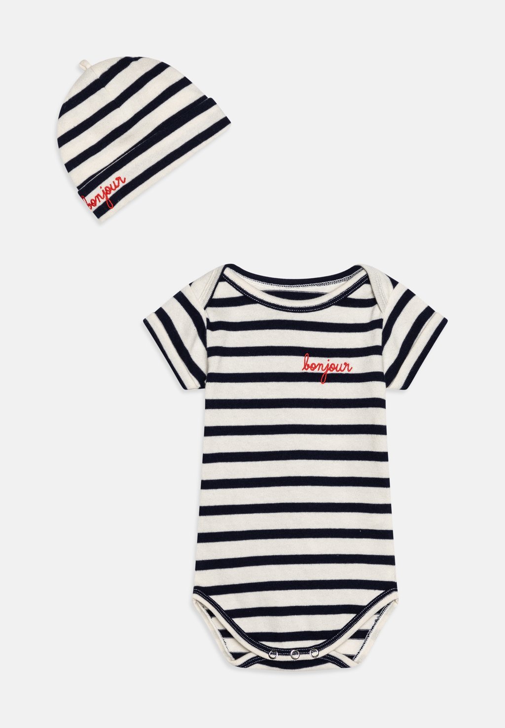 

Подарок на рождение BABY CALMETTE CHAUMONT BONJOUR GOTS BODY BEANIE UNISEX SET Maison Labiche, цвет ivory/navy