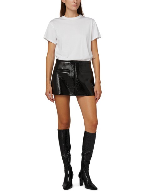 

Виниловая мини-юбка А-силуэта Heritage Courreges, черный