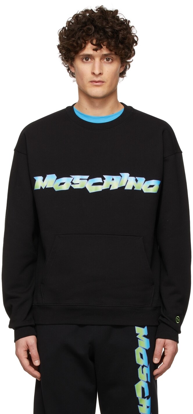 

Черный свитшот с логотипом Moschino