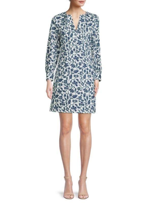 

Мини-платье Derek Lam 10 Crosby с цветочным принтом kasha, голубой