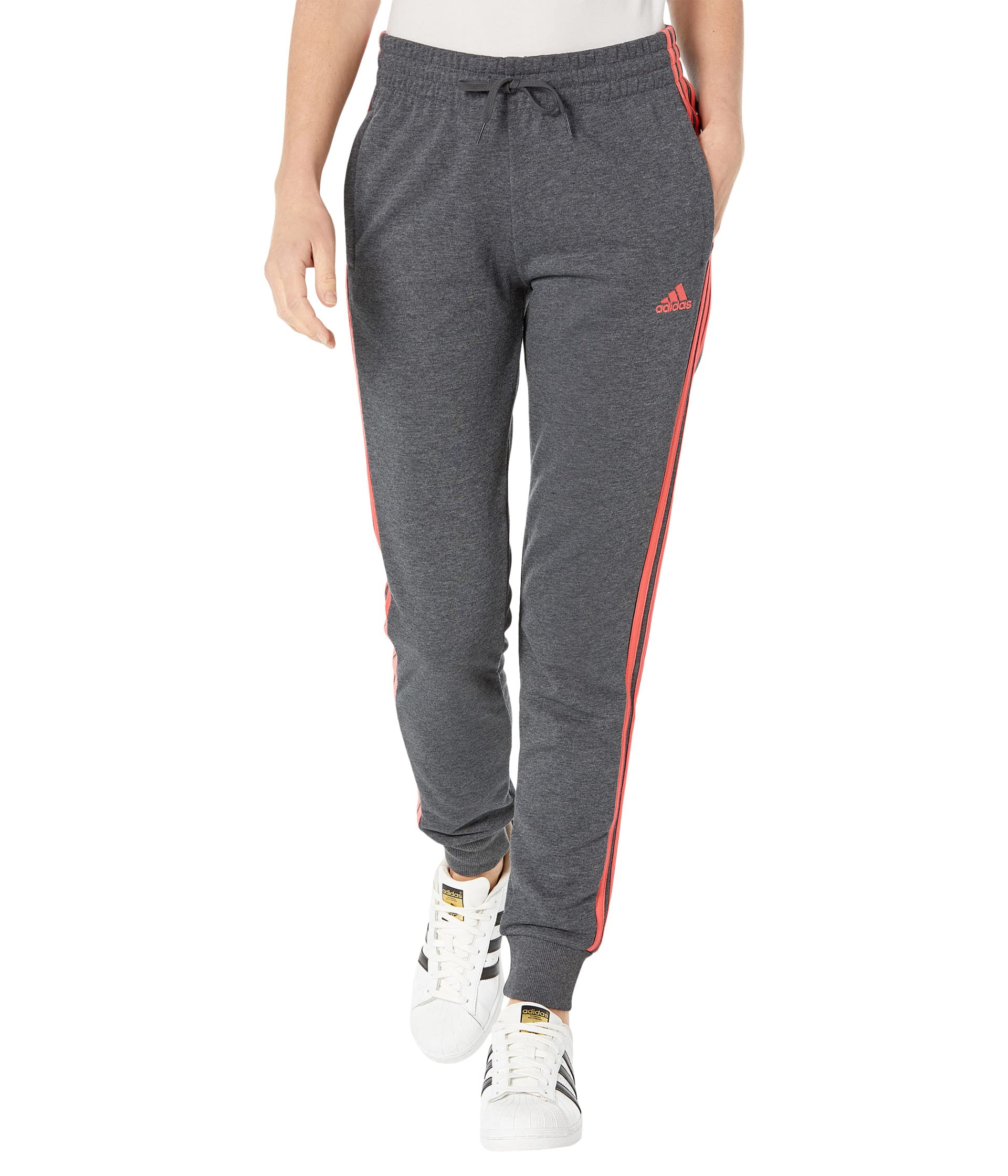 

Брюки adidas, 3-Stripes French Terry Cropped Pants, Серый