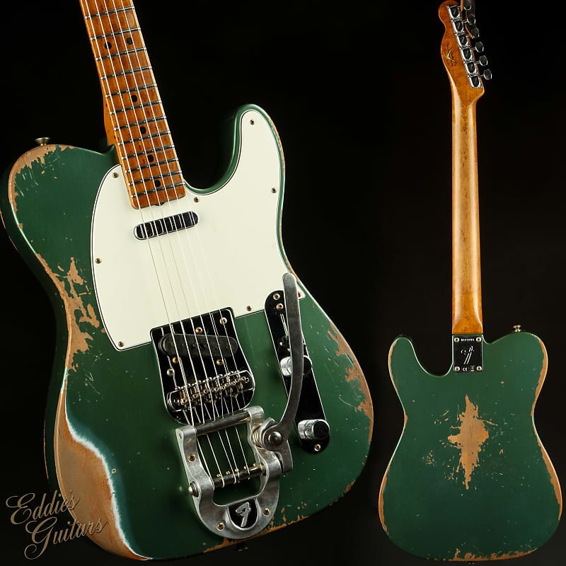 

Fender Custom Shop Limited Edition 1969 Roasted Telecaster Heavy Relic — выцветший/состаренный Sherwood Green M Custom Shop Limited Edition 1969 Roasted Telecaster Heavy Relic - Faded/Aged Sherwood Green Metallic