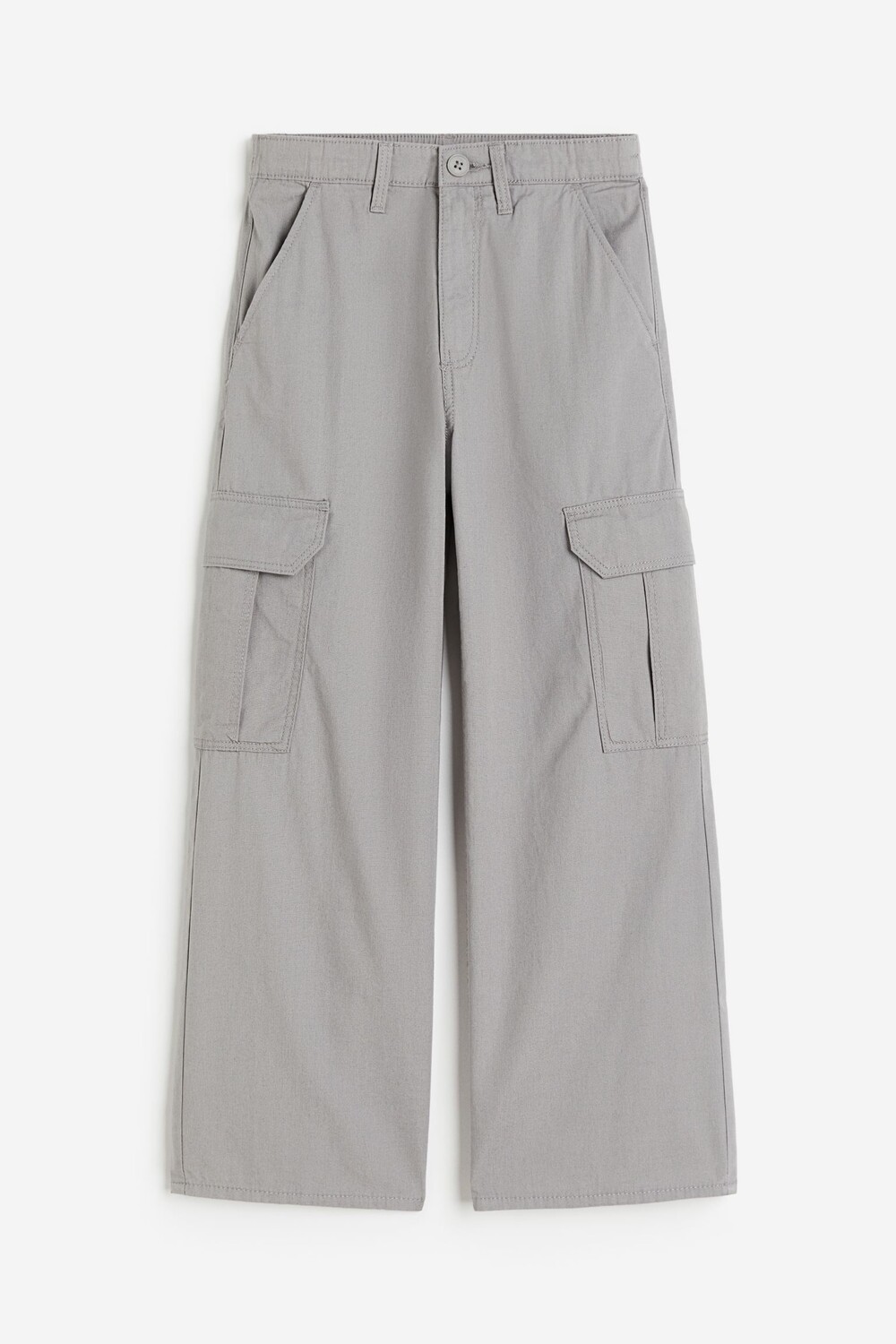 

Брюки H&M Kids Wide-leg Cargo, серый