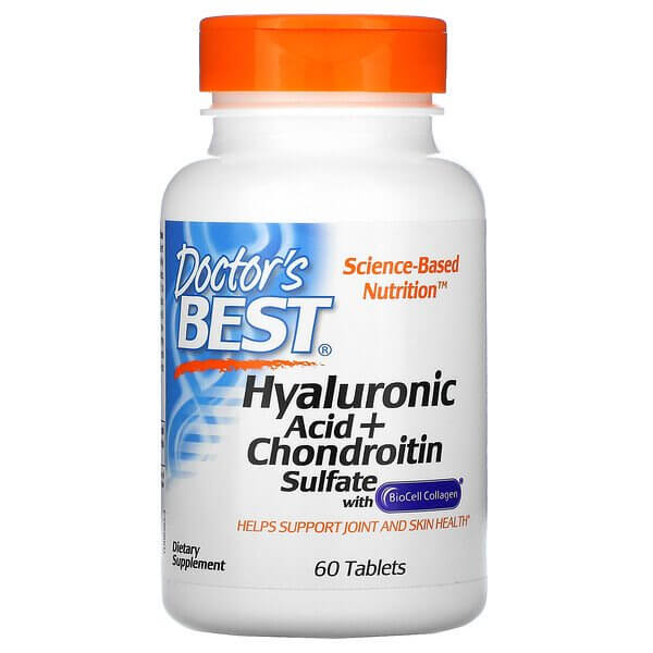 Гиалуроновая кислота и сульфат хондроитина c составом BioCell, Collagen, Doctor's Best, 60 таблеток