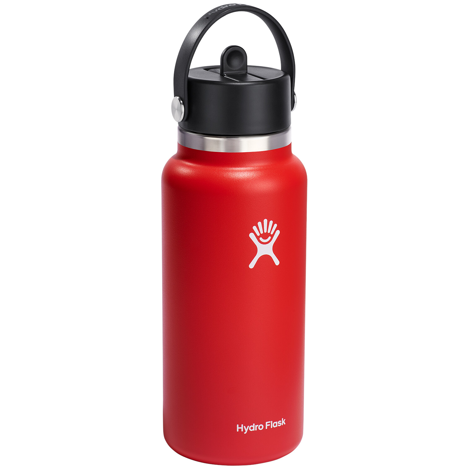 

Hydro Flask Бутылка для воды с широкой горловиной и гибкой соломенной крышкой на 32 унции, goji