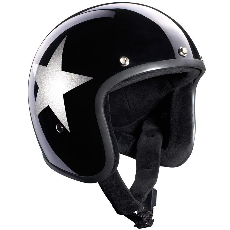 Шлем Bandit Jet Star Black, черный/серебристый