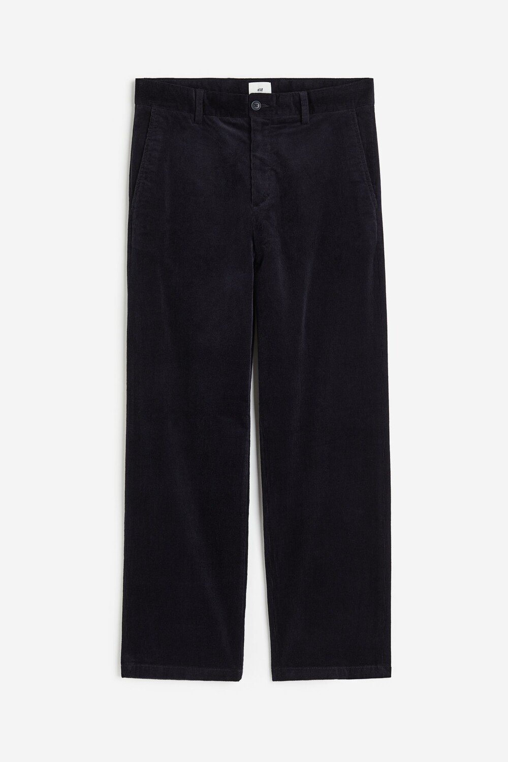 

Брюки H&M Relaxed Fit Corduroy, темно-синий