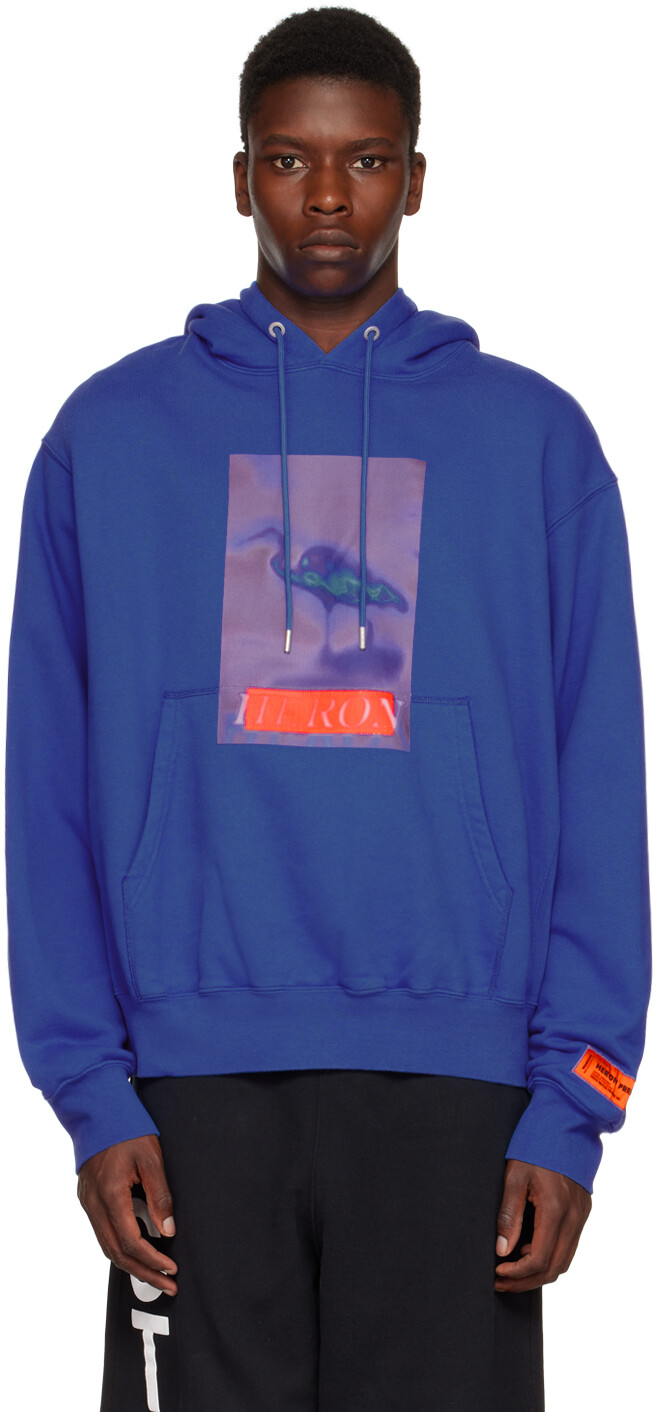 

Синяя толстовка с цензурой Heron Preston