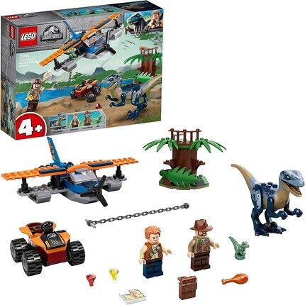 

Конструктор Lego 75942 Jurassic World спасательная миссия на биплане Велоцираптор