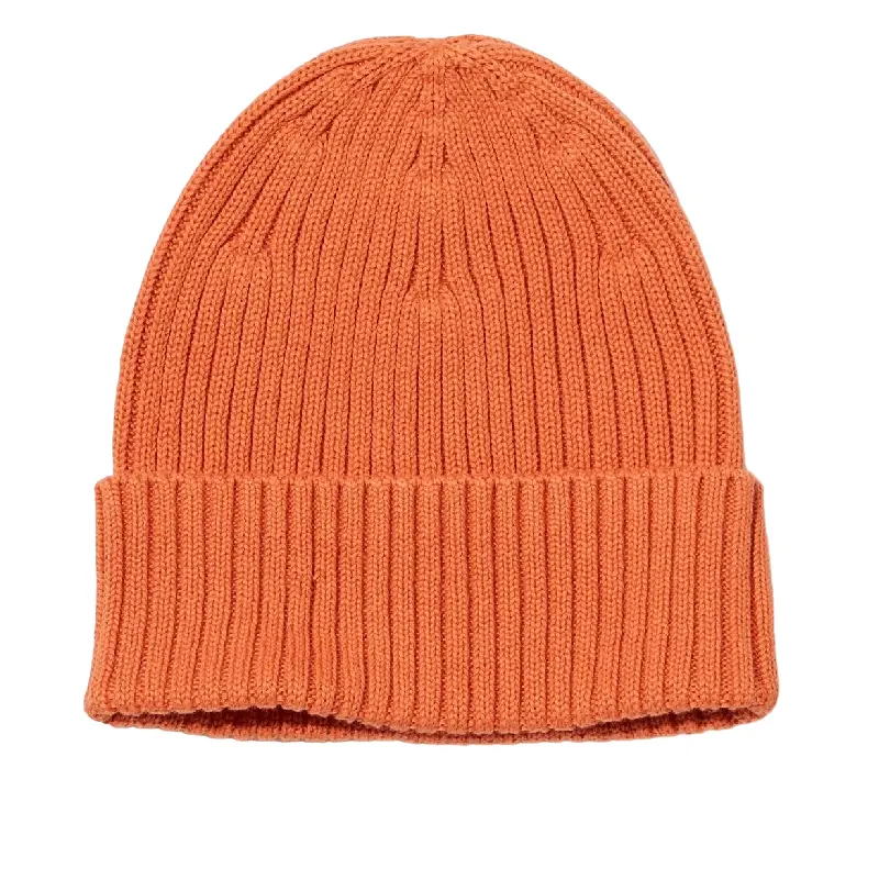 

Шапка Uniqlo Cotton Ribbed, оранжевый