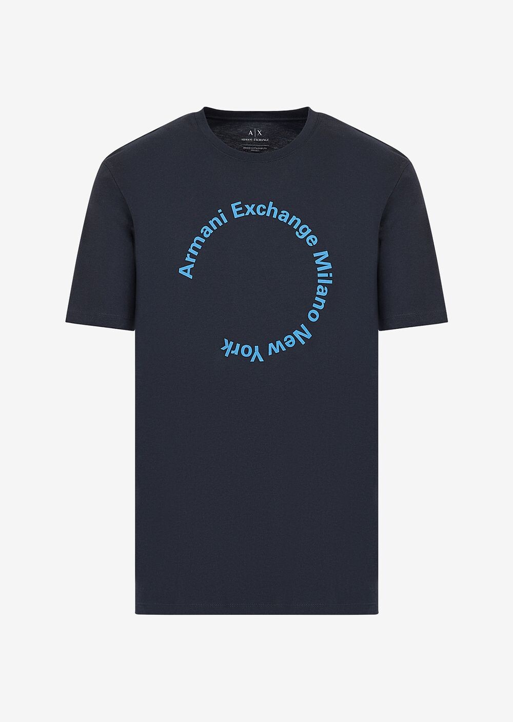 

Футболка стандартного кроя Armani Exchange, синий