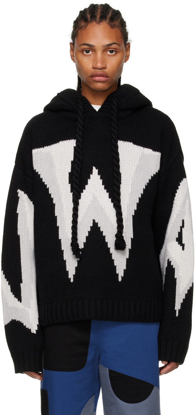 

Худи в массивном готическом стиле Black & Off-White JW Anderson, Черный