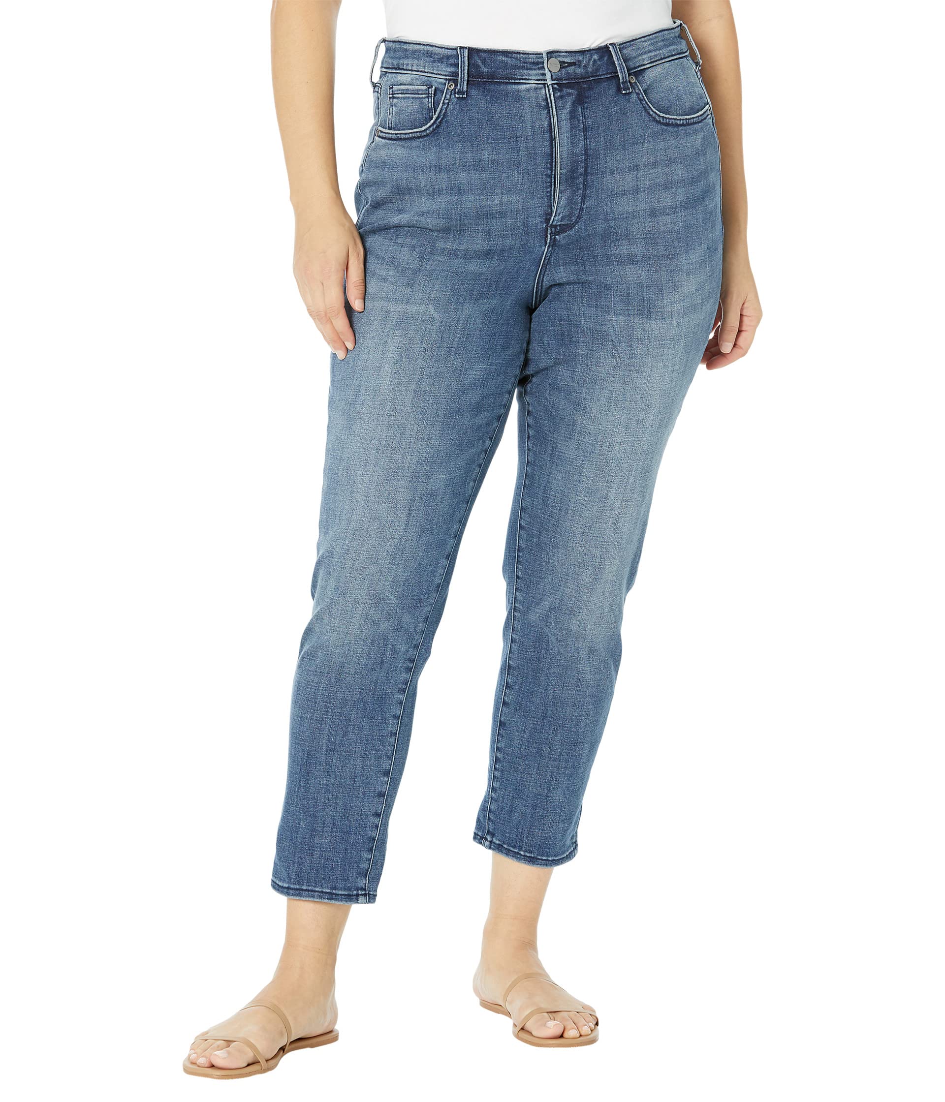 Джинсы NYDJ Plus Size, Plus Size Margot Girlfriend Jeans in Caliente