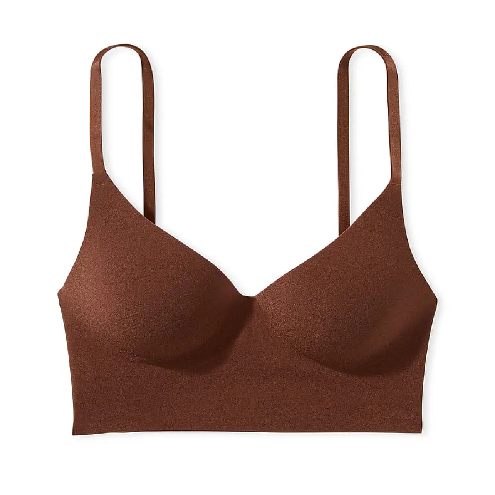 

Бюстгальтер Victoria's Secret Pink Loungin' Wireless Push-up, коричневый