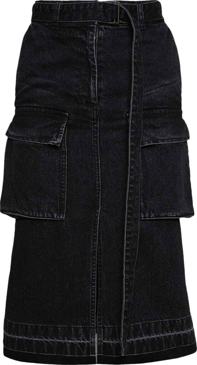 

Юбка Sacai Denim Skirt Black, черный