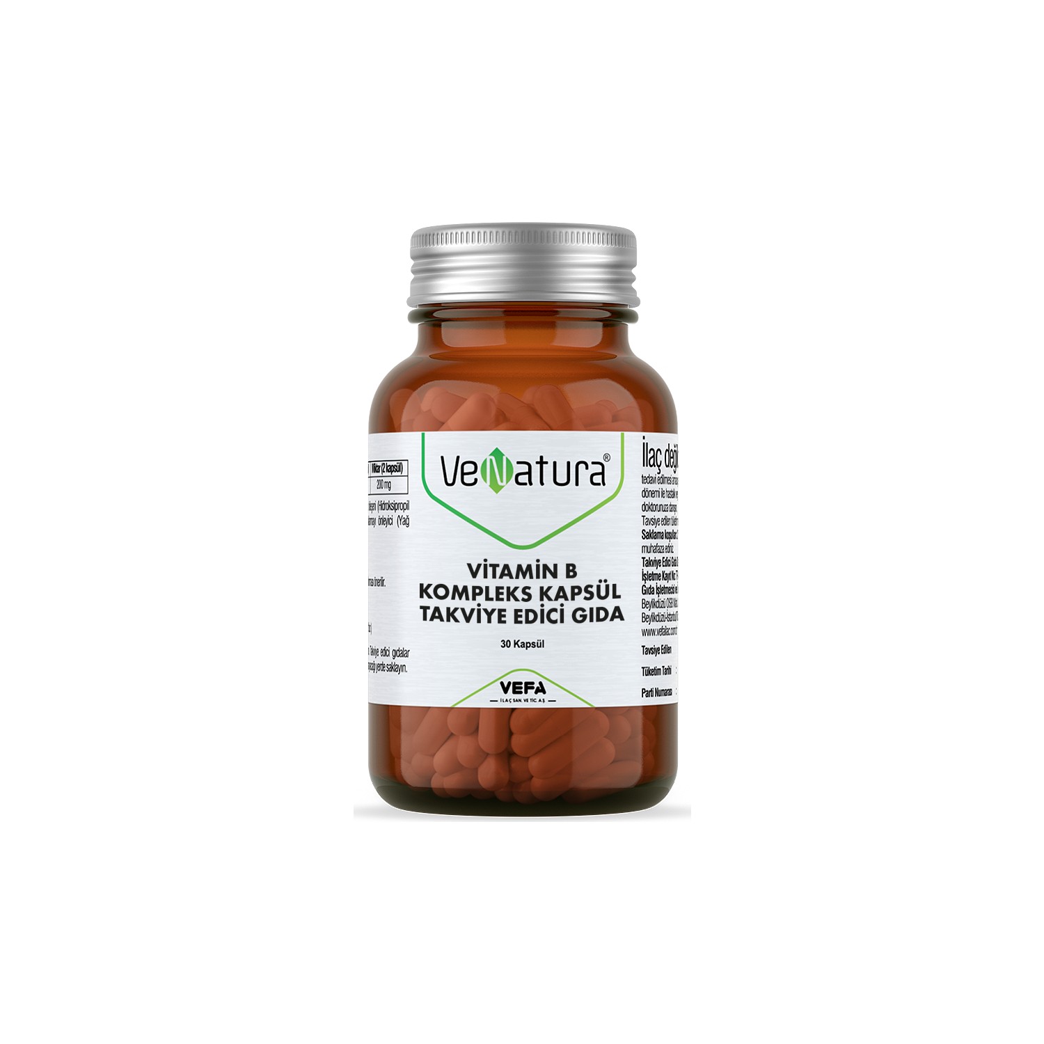 Витамины Venatura B комплекс, 30 капсул country life whole food b vitamin cellular detox 30 веганских капсул