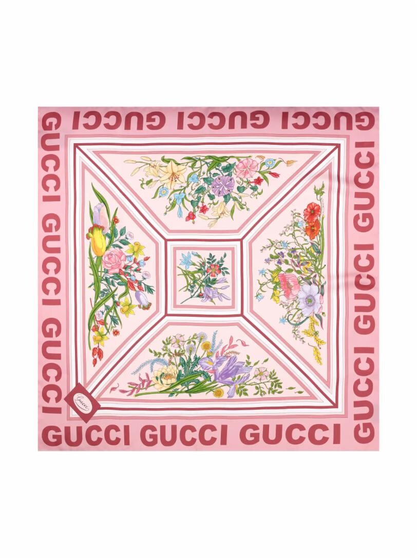 

Платок с цветочным принтом Gucci