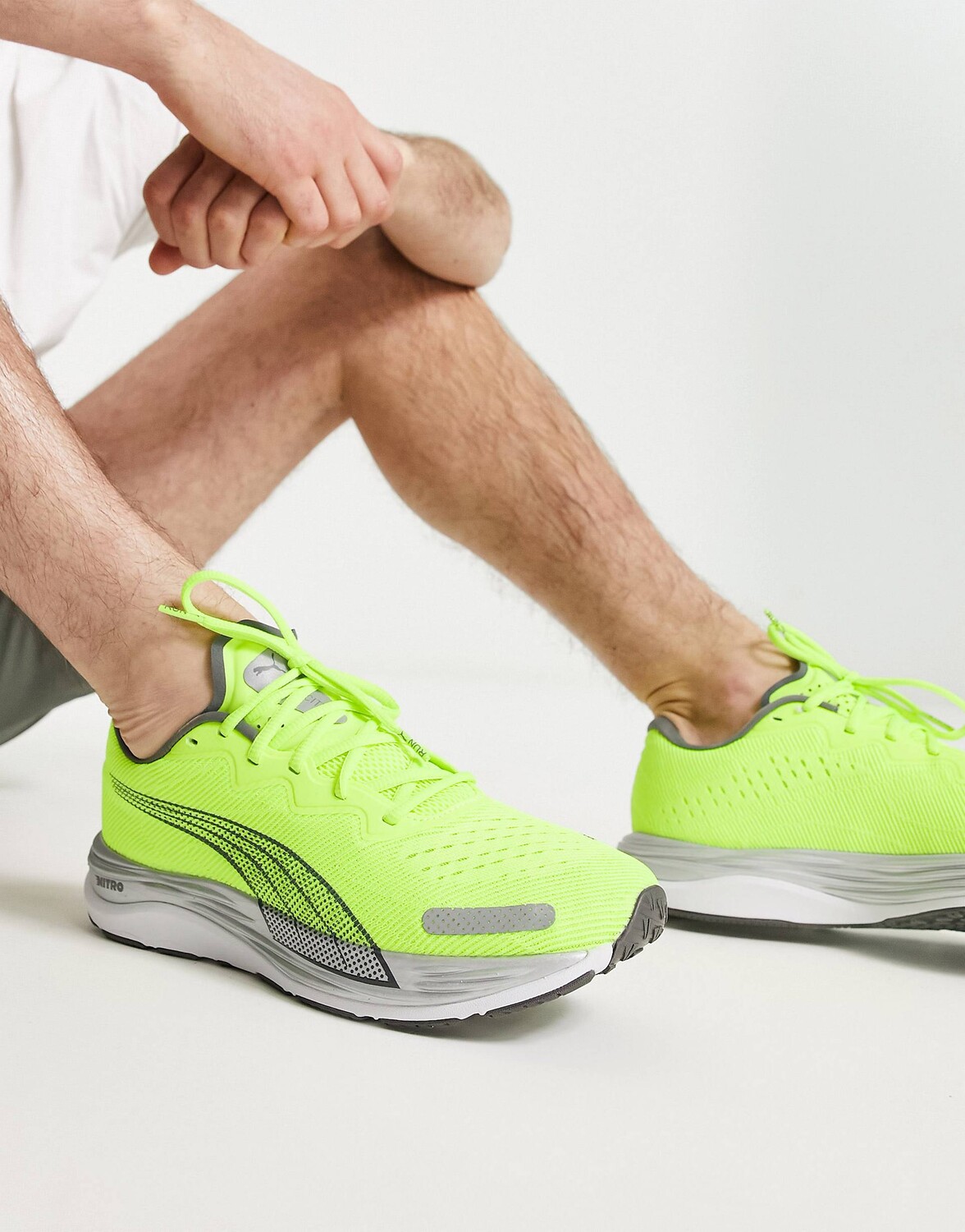 

Кроссовки Puma Velocity Nitro 2, желто-зеленый/серый