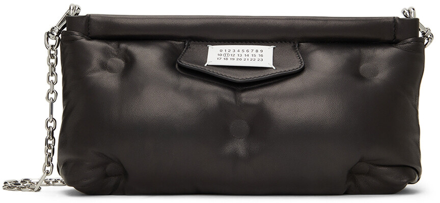

Черная кожаная сумка через плечо для красной ковровой дорожки Maison Margiela
