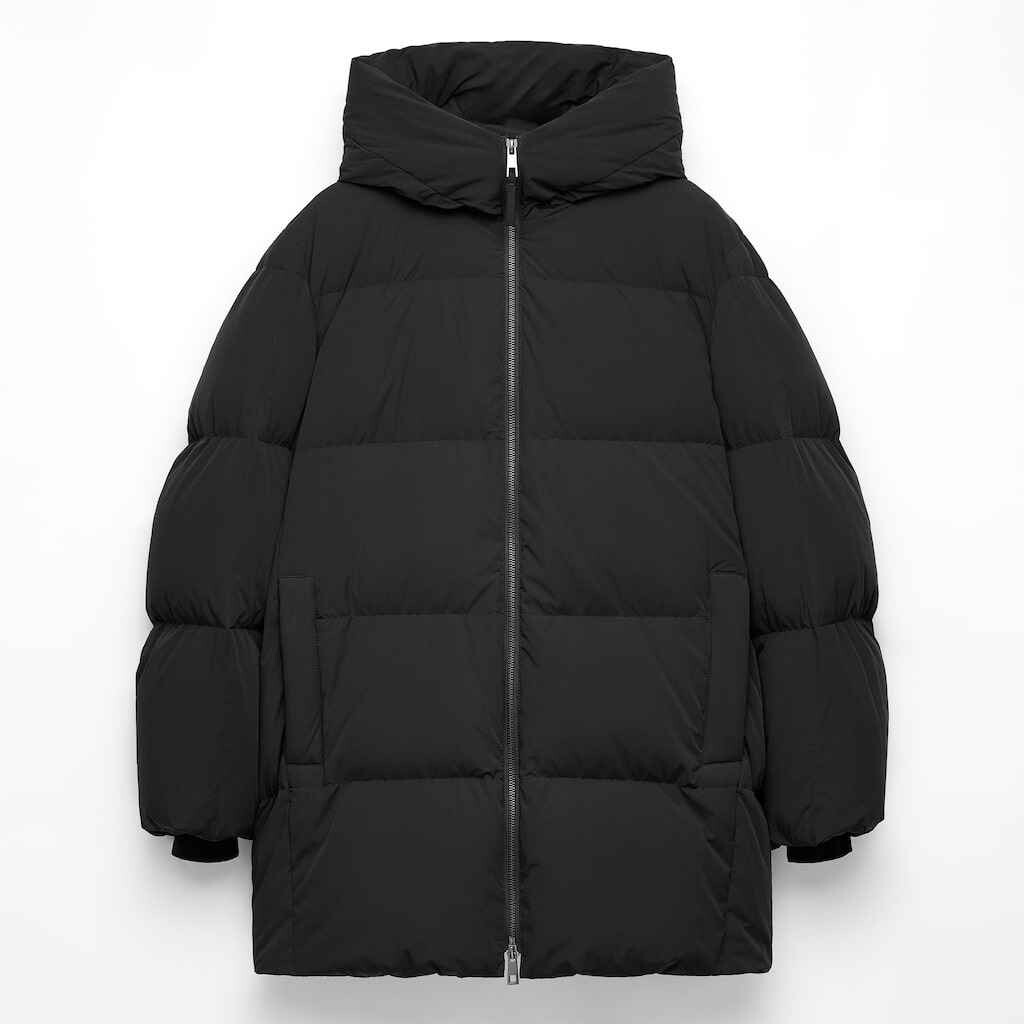 

Куртка Oysho Water-repellent Feather-padded, черный