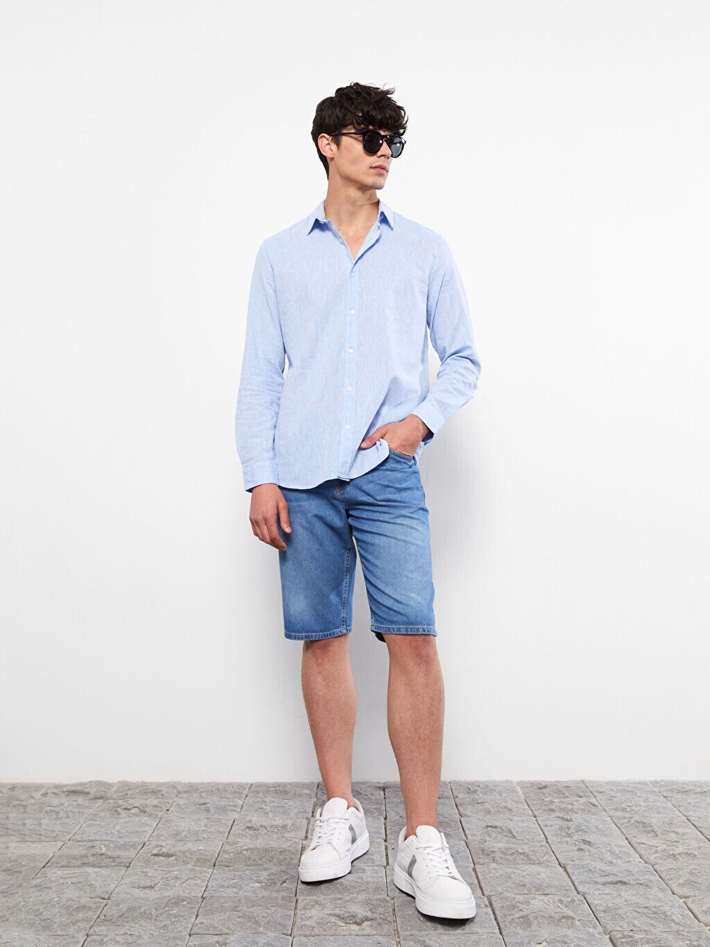 

Мужские джинсовые шорты стандартного кроя LCW Casual