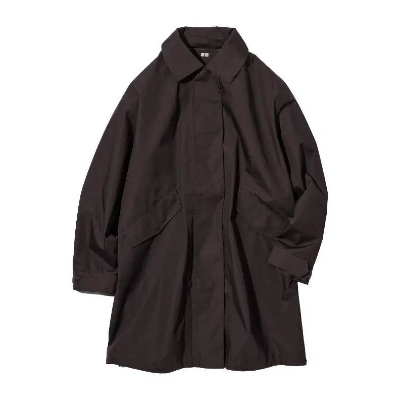 

Пальто Uniqlo Blocktech Relaxed half, темно-коричневый