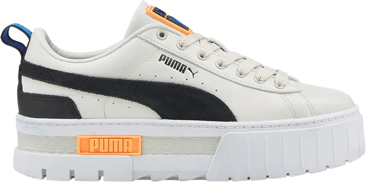 Кроссовки Puma Wmns Mayze Vaporous Grey Neon Citrus, серый