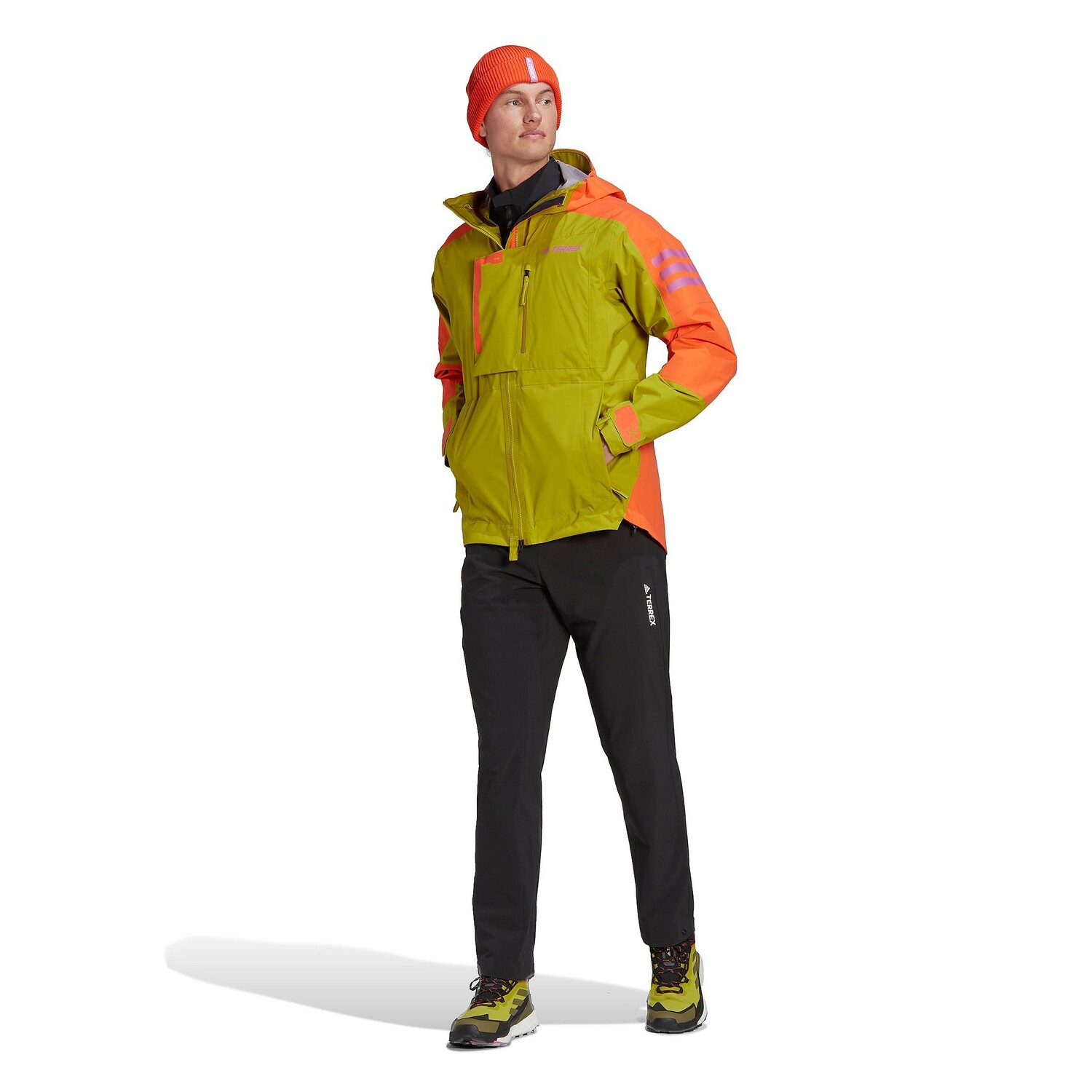 Мужская туристическая куртка adidas TERREX Xploric RAIN.RDY, апельсин ...