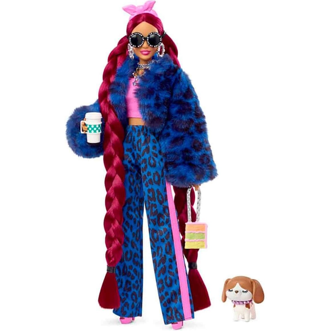 Игрушка Barbie Doll And Accessories, Barbie Extra Doll With Burgundy Braids