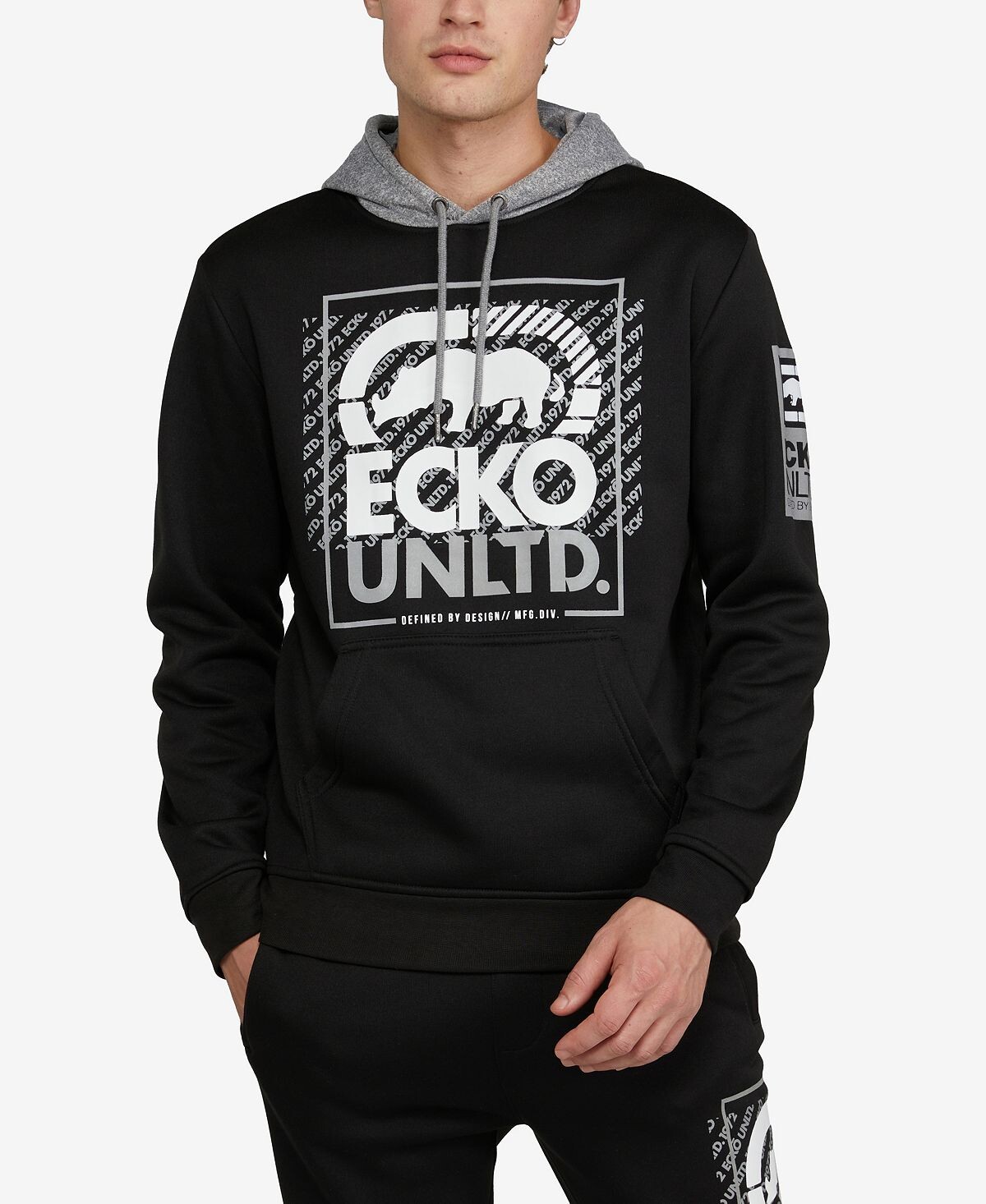 

Мужская толстовка с капюшоном rhino Ecko Unltd, черный