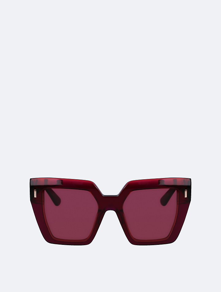 Солнцезащитные очки квадратной формы из модифицированного ацетата Calvin Klein