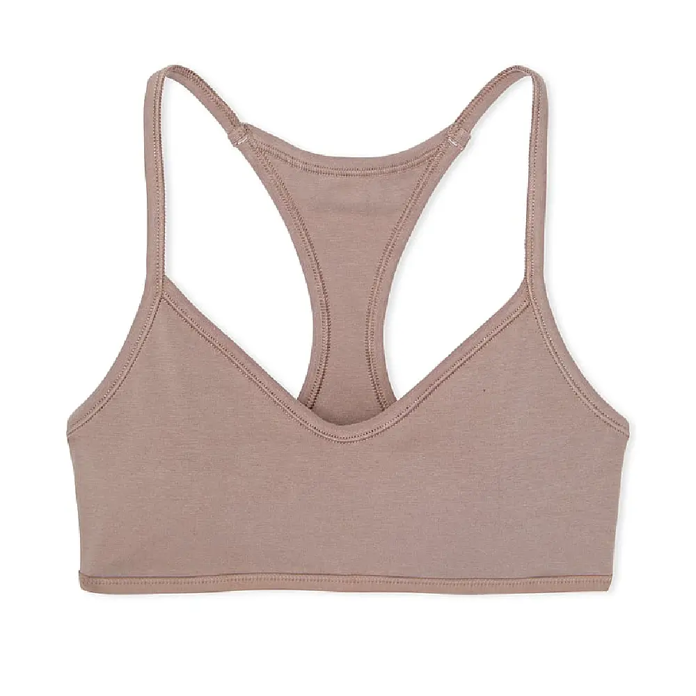 

Бюстгальтер Victoria's Secret Pink Base Cotton Racerback, светло-коричневый