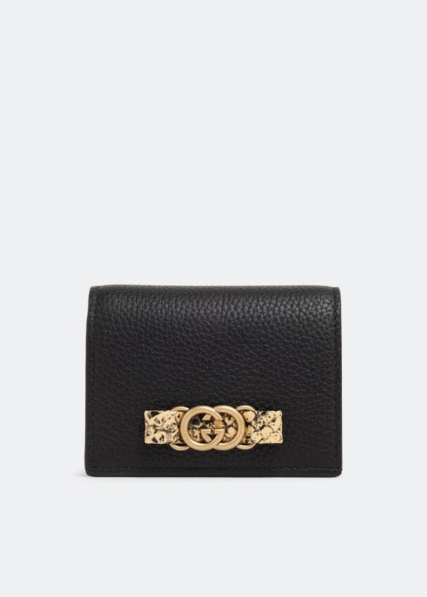 

Кошелек GUCCI Python bow wallet, черный