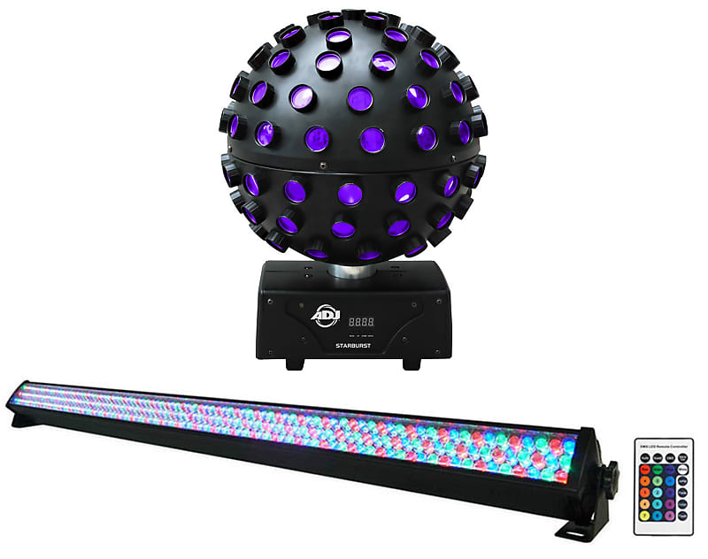 цена Американский диджей ADJ Starburst LED Sphere Shooting Beam Lighting Effect + ROCKSTRIP American DJ STARBURST+ROCKSTRIP 252