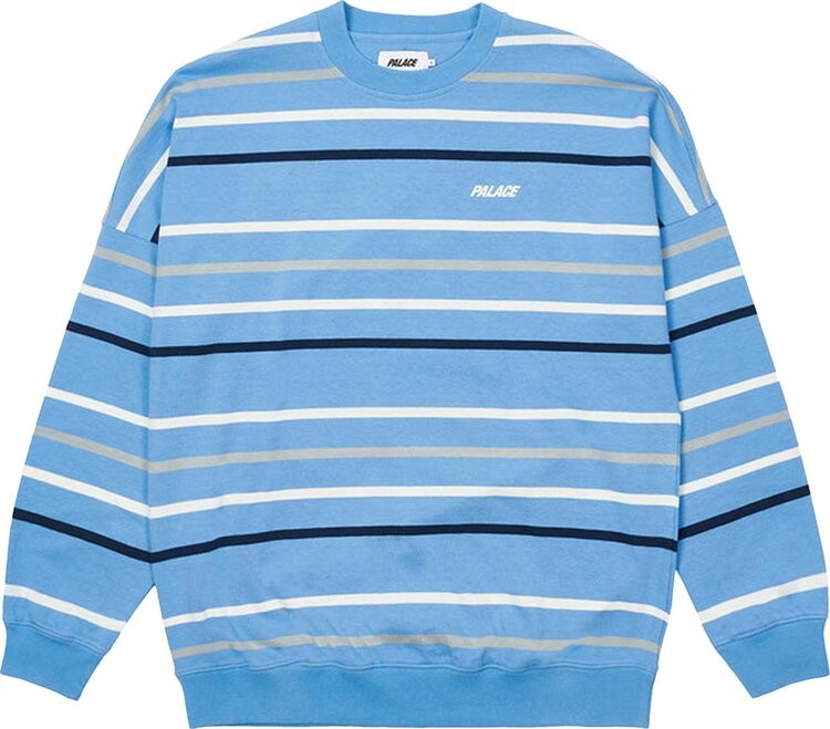 

Толстовка Palace Stripe Drop Shoulder Crew 'Blue', синий