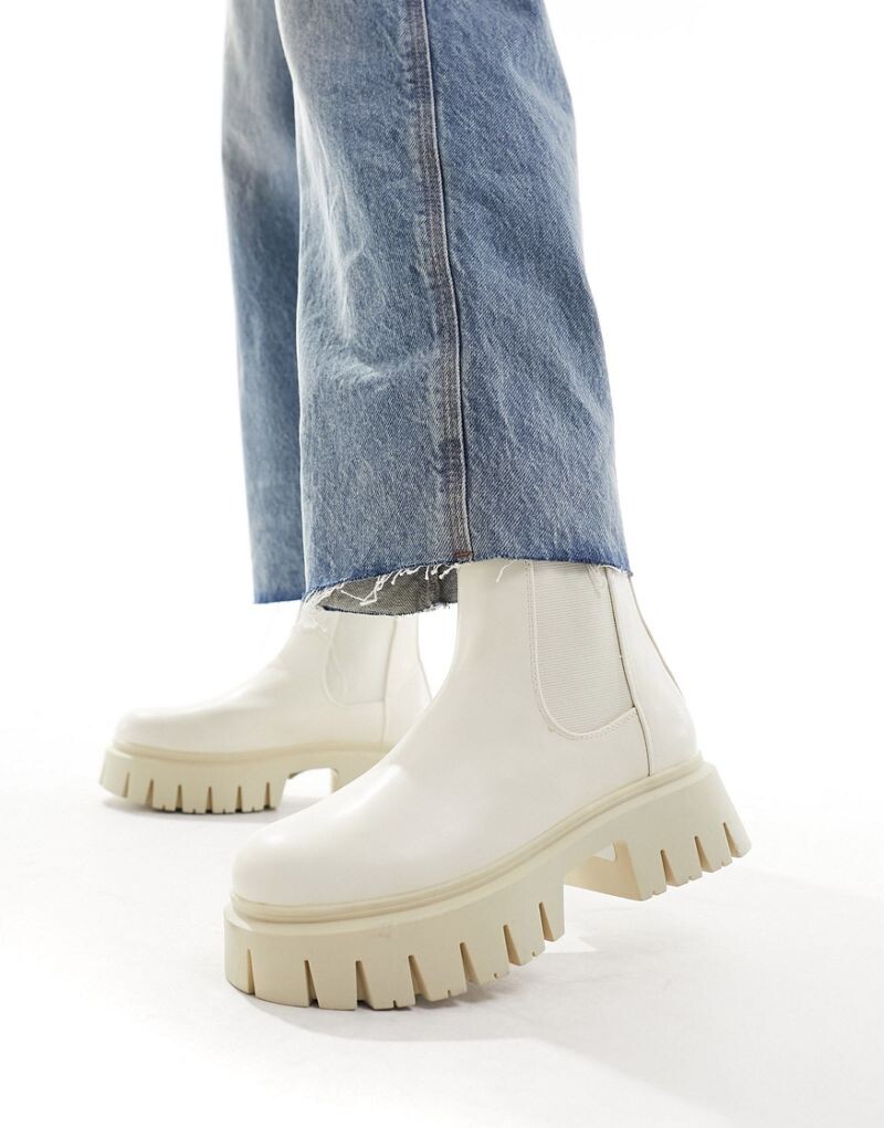 

Белые массивные ботинки челси ASOS DESIGN Anthem