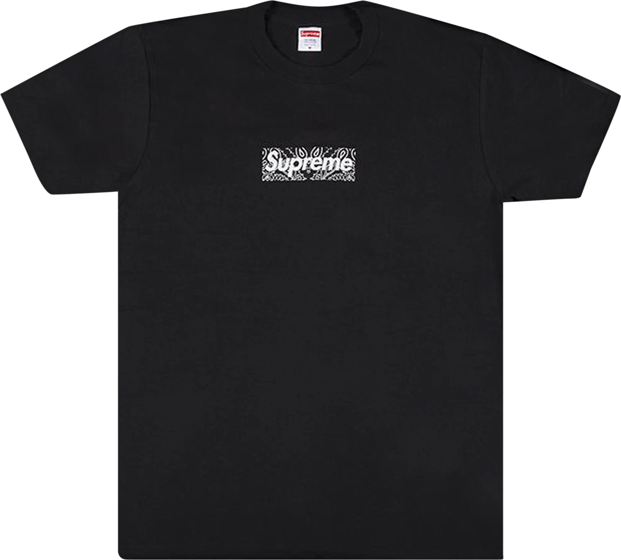 Футболка Supreme Bandana Box Logo Tee, чёрный цена и фото