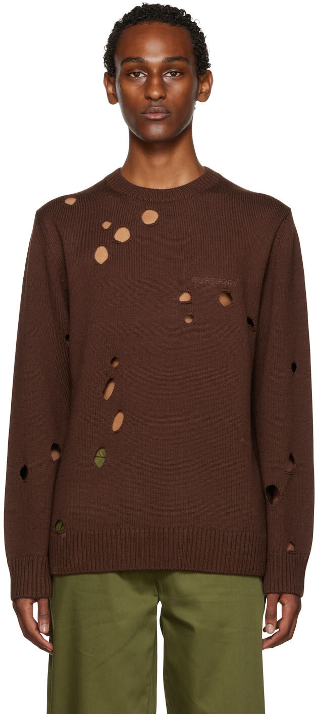 

Коричневый приходской свитер Burberry