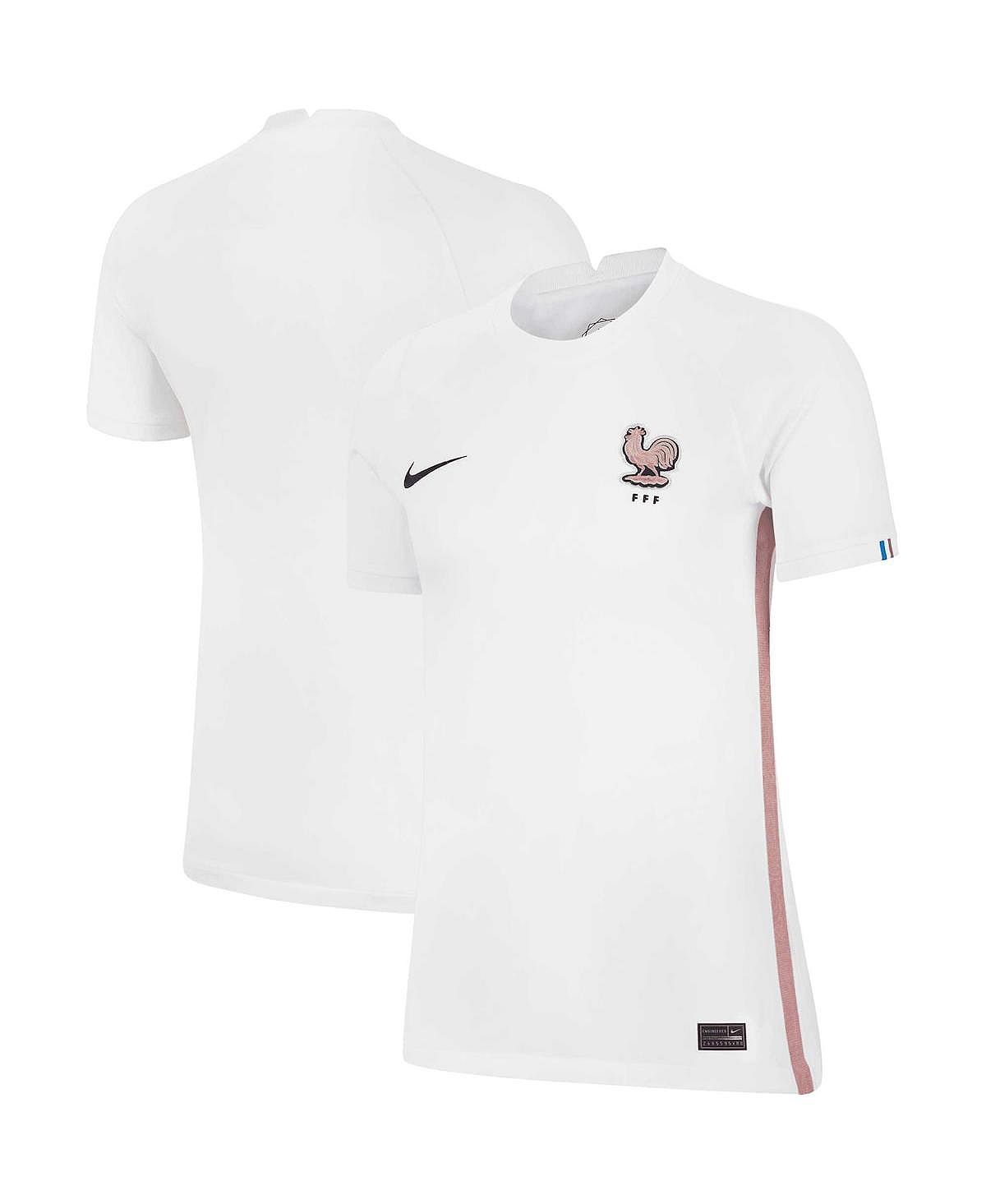Женская белая футболка женской сборной франции 2022/23 на выезде, пустая копия Nike, белый