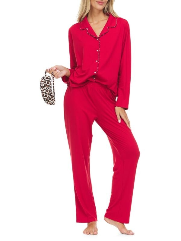 

Пижамный комплект из 3 предметов Flora Nikrooz Red