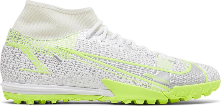 

Кроссовки Nike Mercurial Superfly 8 Academy TF 'Metallic Silver Volt', белый