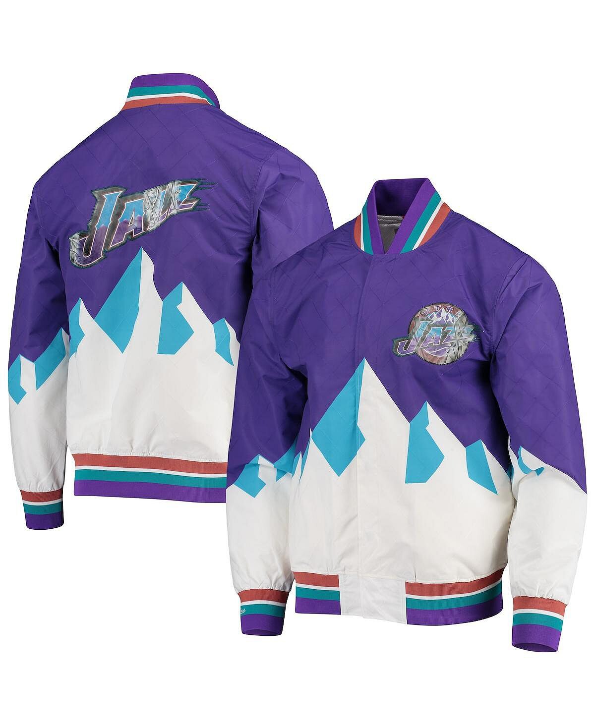 

Мужская utah jazz purple hardwood classics 75th anniversary authentic warmup full-snap jacket Mitchell & Ness, фиолетовый